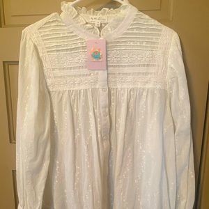 Boutique shirt, ‘Laura Prairie Blouse’, lace, western dress.